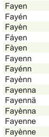 Spelling Fayen