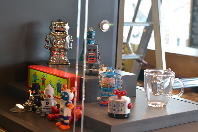 Sommige robots mochten op een podium.